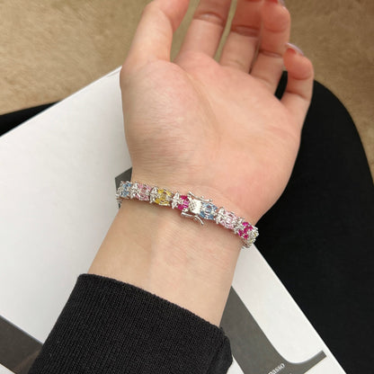 [OAK JURI]Delicate Colorful Multi Cut Party Bracelet