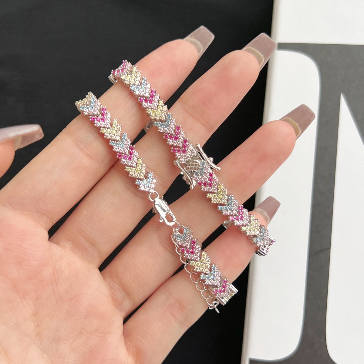 [OAK JURI]Ornate Sparkling Round Cut Party Bracelet