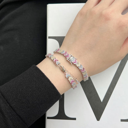 [OAK JURI]Ornate Sparkling Round Cut Party Bracelet