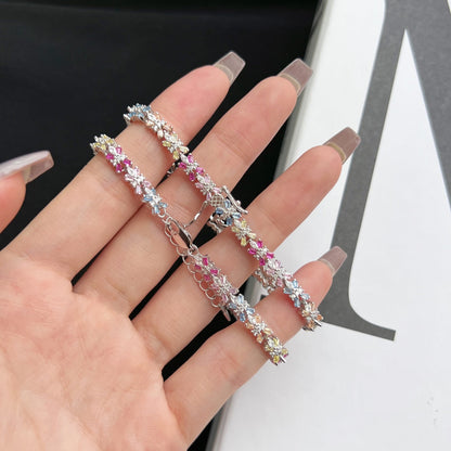 [OAK JURI]Radiant Colorful Emerald Cut Party Bracelet