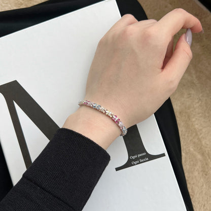 [OAK JURI]Radiant Colorful Emerald Cut Party Bracelet