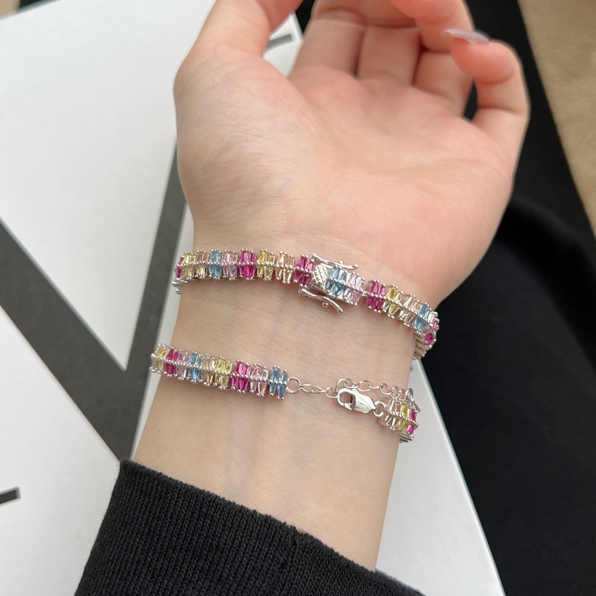 [OAK JURI]Sparkling Exquisite Multi Cut Party Bracelet