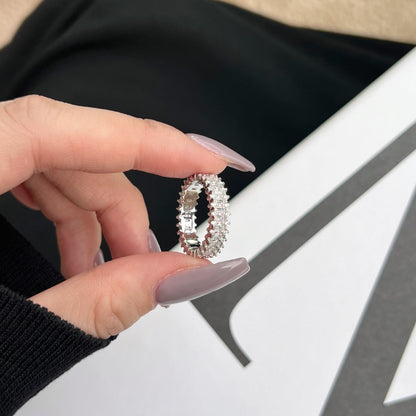 [OAK JURI]Splashy Ornate Emerald Cut Cocktail Ring