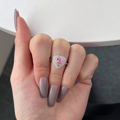 [OAK JURI]Delicate Ebullient Heart Shape Wedding Ring