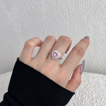 [OAK JURI]Delicate Ebullient Heart Shape Wedding Ring