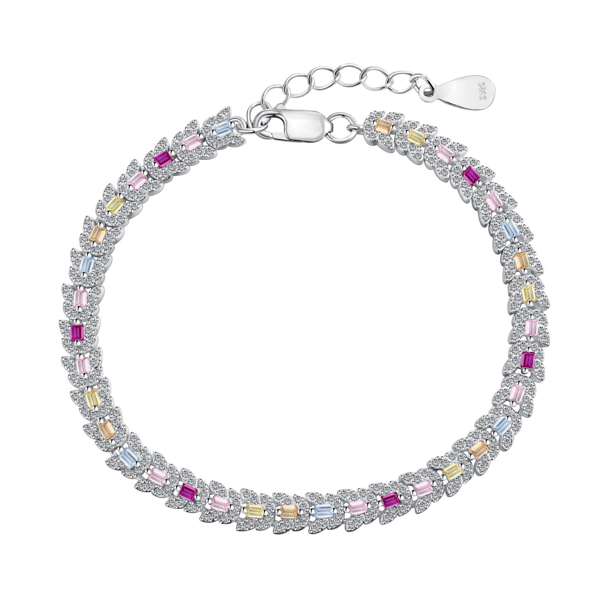 [OAK JURI]Delicate Colorful Multi Cut Daily Bracelet