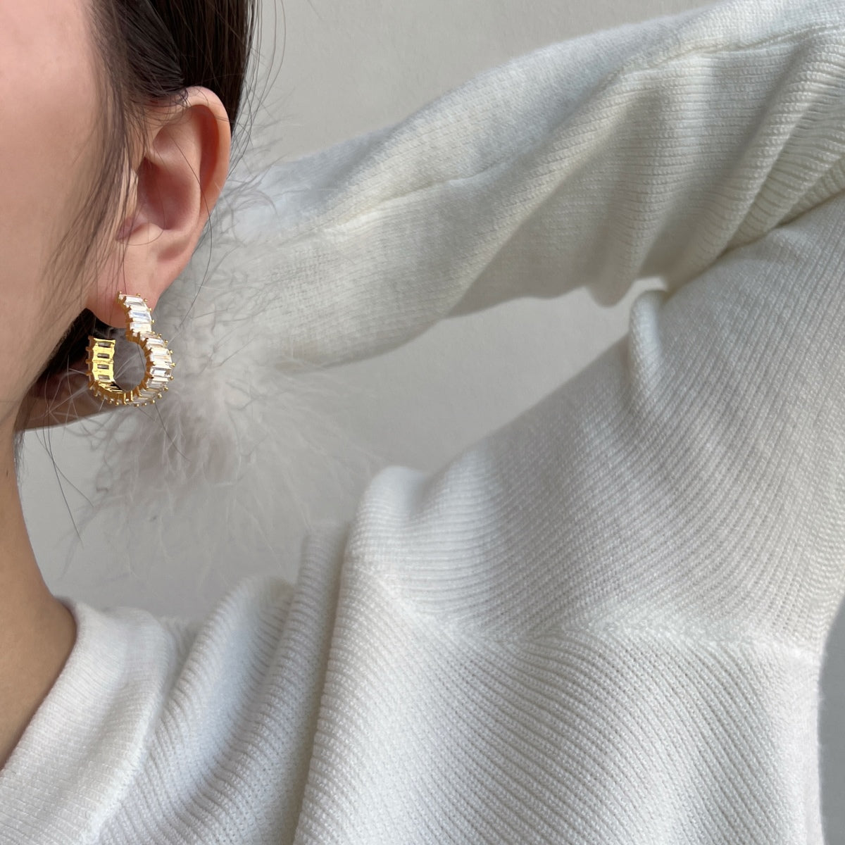 [OAK JURI]Radiant Heart Cutout Earrings