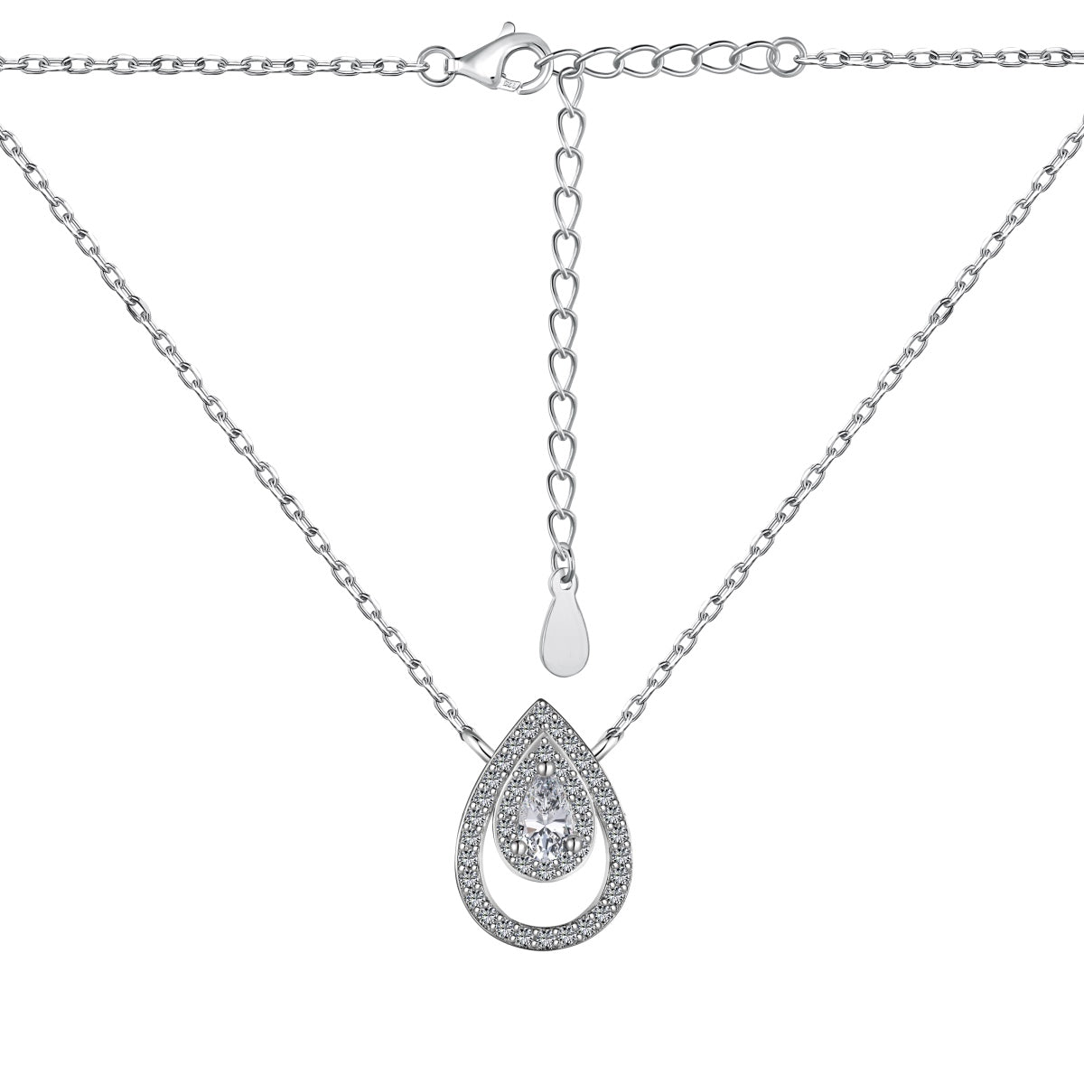 [OAK JURI]Sparkling Pear Cut Necklace