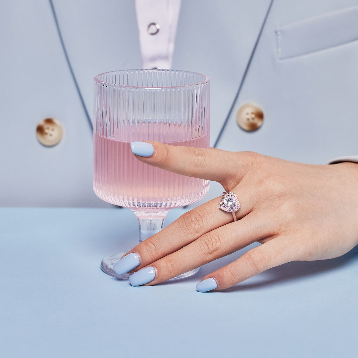 [OAK JURI]Delicate Ebullient Heart Shape Wedding Ring