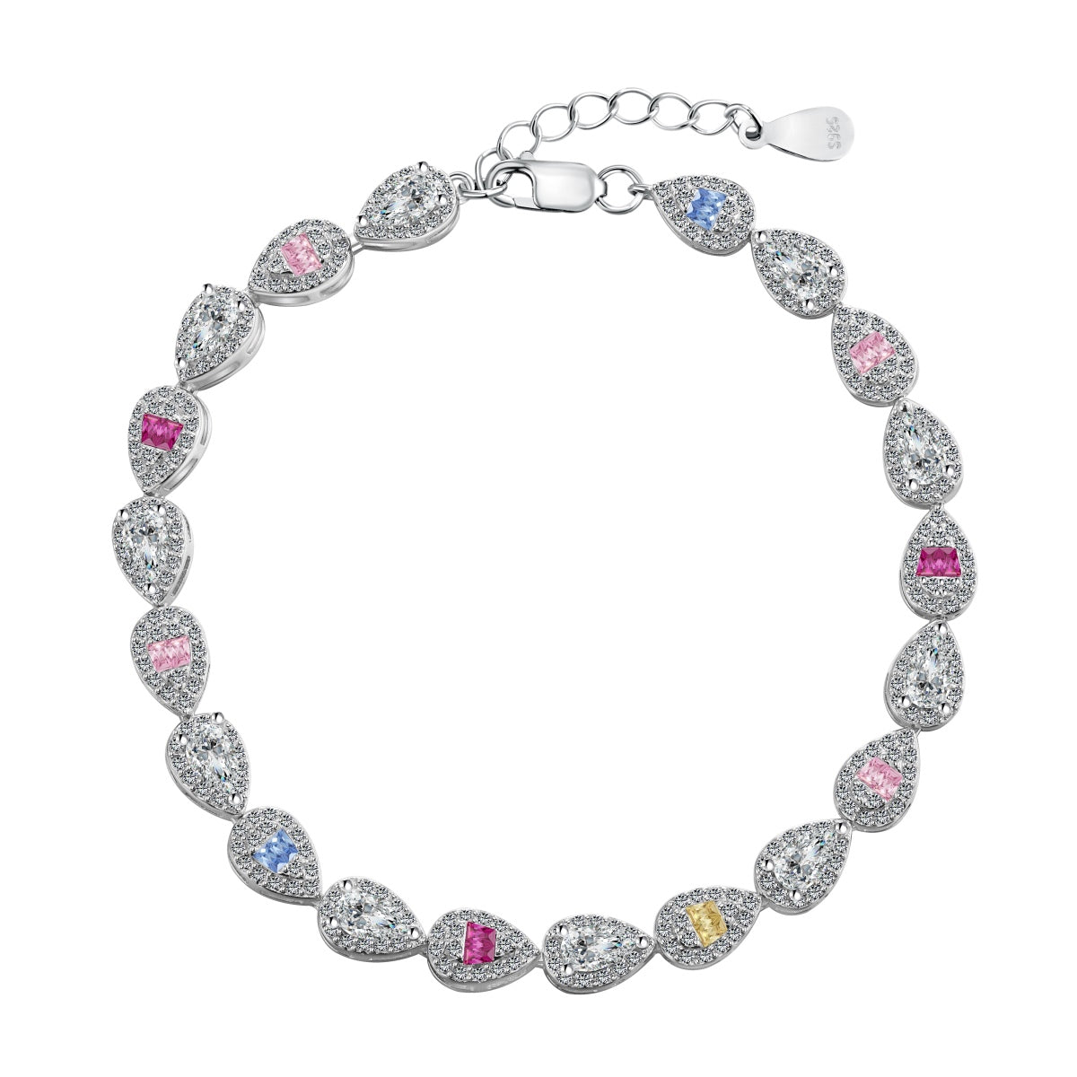 [OAK JURI]0.25 Carat Radiant Water Drop Shape Daily Bracelet