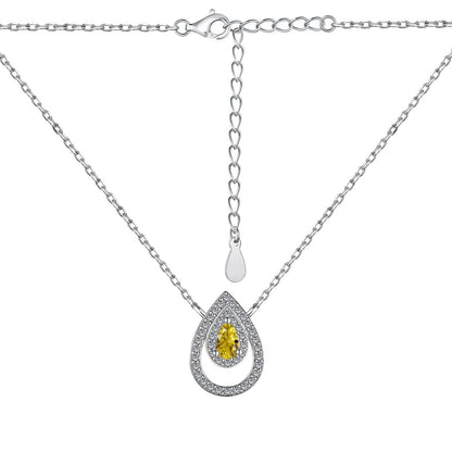 [OAK JURI]Sparkling Pear Cut Necklace