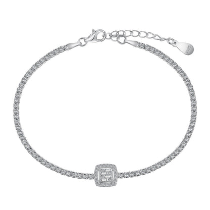 [OAK JURI]Luxurious Dazzling Square Shape Banquet Bracelet