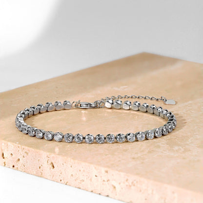 [OAK JURI]Dazzling Sparkling Round Cut Daily Bracelet