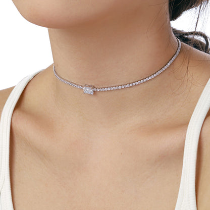 [OAK JURI]2.0 carat Ornate Emerald Cut Necklace