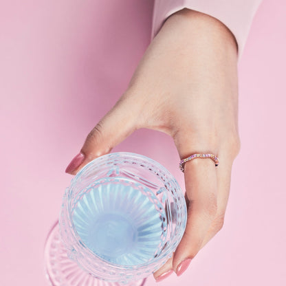 [OAK JURI]Dainty Colorful Round Cut Party Ring