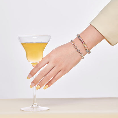 [OAK JURI]Delicate Colorful Multi Cut Party Bracelet