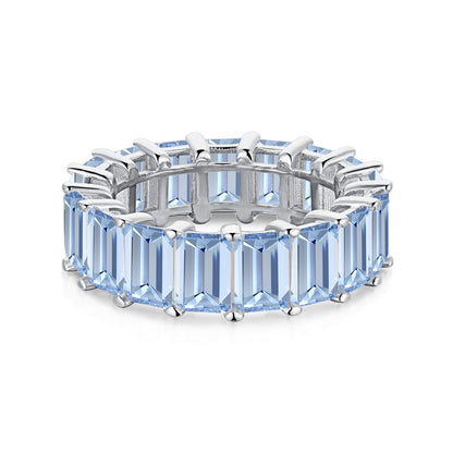 [OAK JURI]0.75 Carat Elegant Emerald Cut Tennis Ring