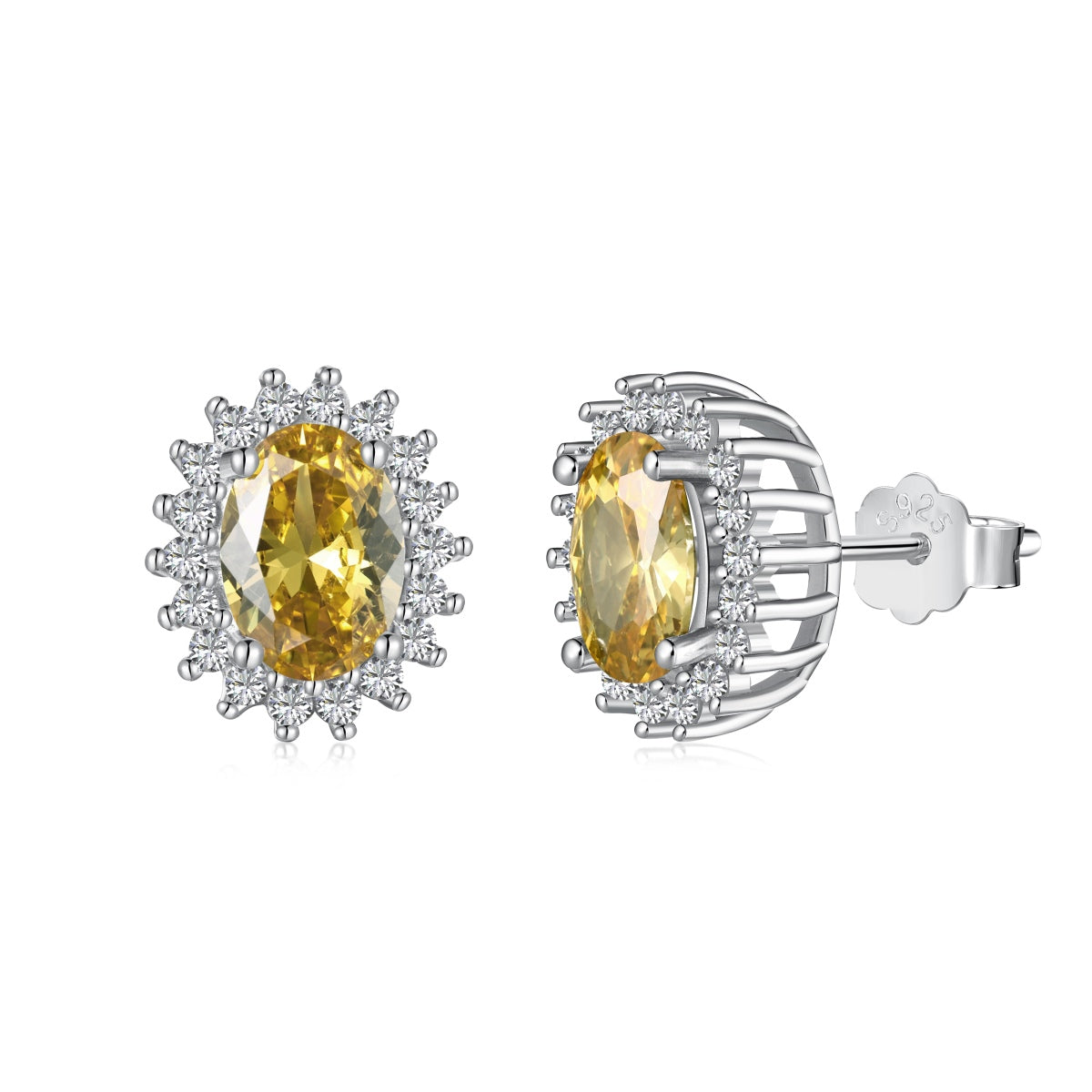 [OAK JURI]Delicate Radiant Oval Cut Daily Earrings