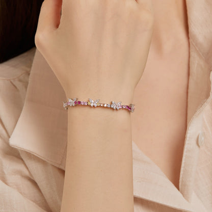 [OAK JURI]Ornate Colorful Butterfly Shape Round Cut Daily Bracelet