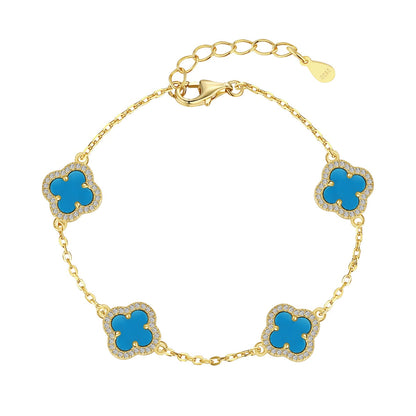 [OAK JURI]Four-Leaf Clover Exquisite Bracelet