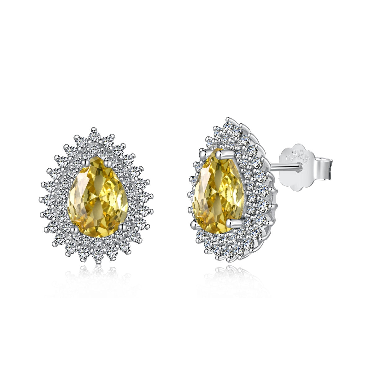 [OAK JURI]Delicate Gorgeous Pear Cut Daily Earrings