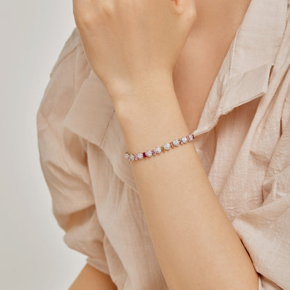 [OAK JURI]Radiant Colorful Round Shape Daily Bracelet