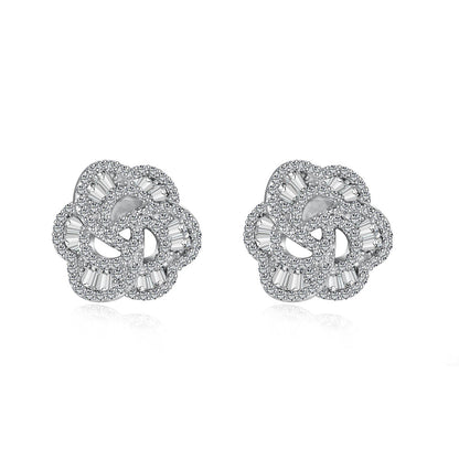 [OAK JURI]Exquisite Flower Shape Daily Earrings