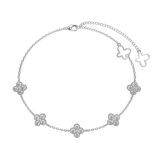 [OAK JURI]Four-Leaf Clover Hollow Butterfly Bracelet