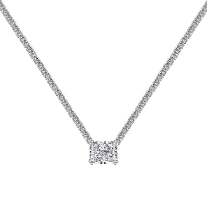 [OAK JURI]4.0 Carat Elegant Radiant Cut Necklace