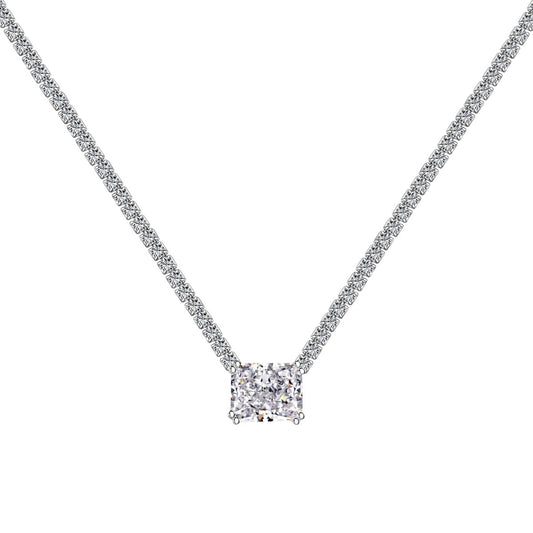 [OAK JURI]4.0 Carat Elegant Radiant Cut Necklace
