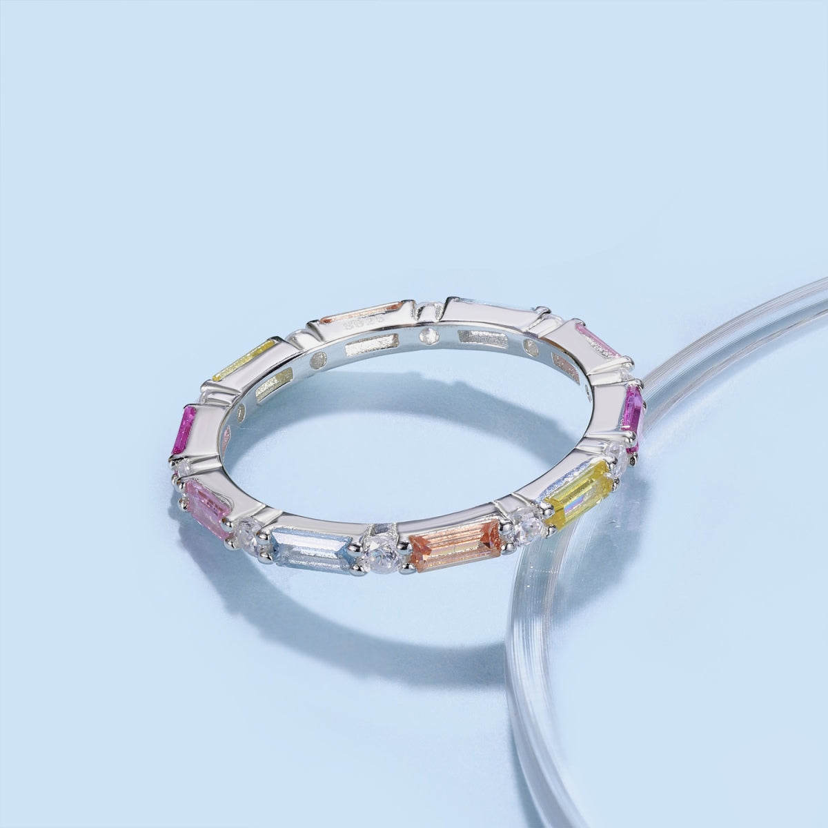 [OAK JURI]Lively In Shades Elegant Radiant Cut Daily Ring