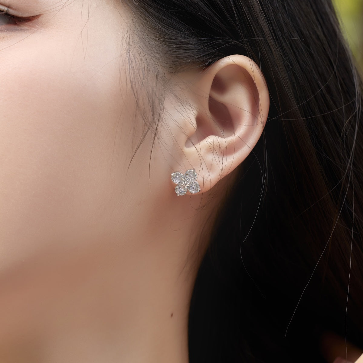 [OAK JURI]Four-Leaf Clover Eight-Pointed Star Earrings