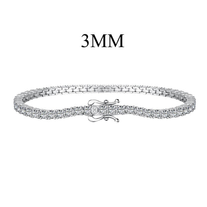 [OAK JURI]Dainty Charming Round Cut Tennis Bracelet