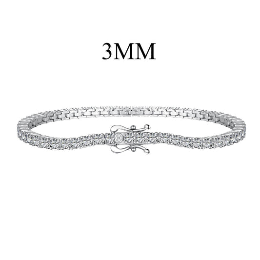 [OAK JURI]Dainty Charming Round Cut Tennis Bracelet