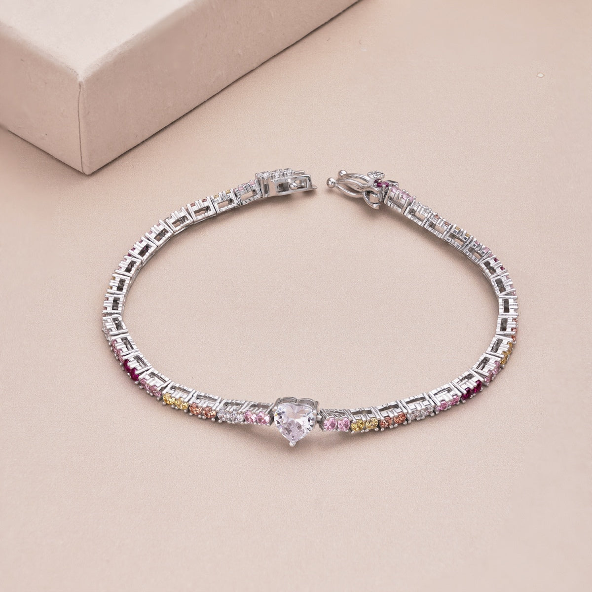 [OAK JURI]Delicate Romantic Heart Shape Lover Bracelet