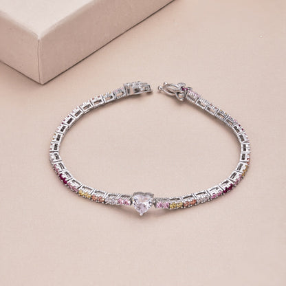 [OAK JURI]Delicate Romantic Heart Shape Lover Bracelet