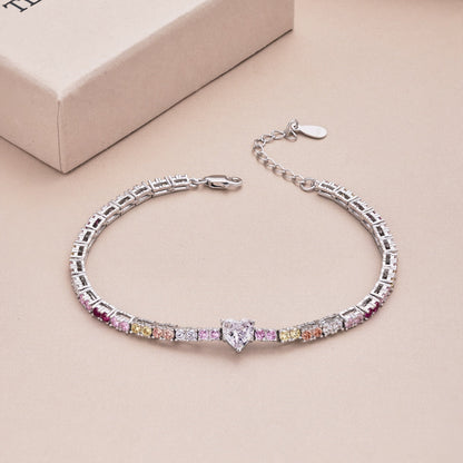 [OAK JURI]Delicate Romantic Heart Shape Lover Bracelet