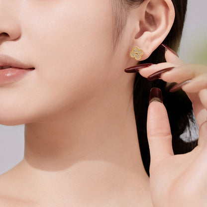 [OAK JURI]Four Leaf Clover Fashion Earrings