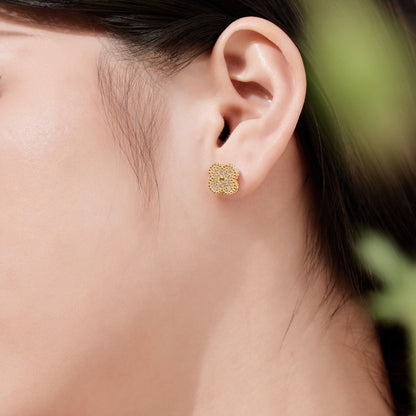 [OAK JURI]Four Leaf Clover Fashion Earrings