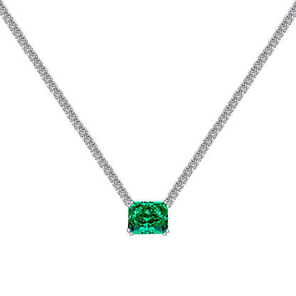 [OAK JURI]4.0 Carat Elegant Radiant Cut Necklace