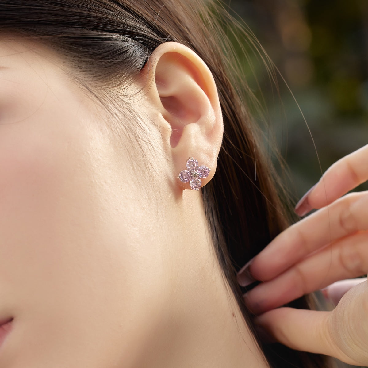 [OAK JURI]Four-Leaf Clover Eight-Pointed Star Earrings