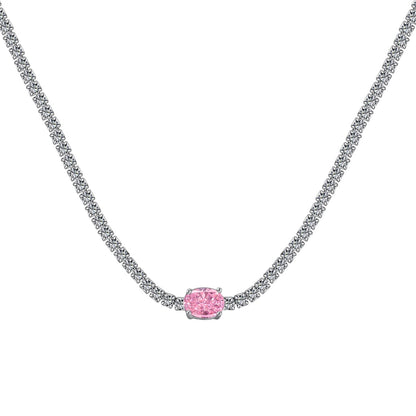 [OAK JURI]1.0 Carat Shining Oval Cut Necklace