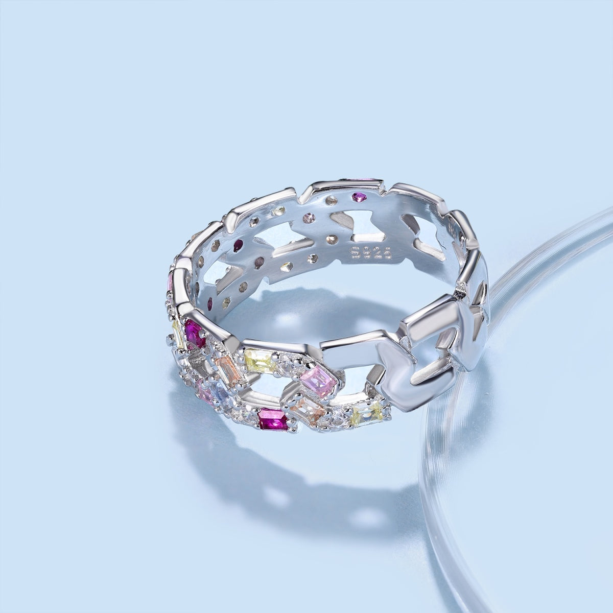 [OAK JURI]Sparkling Vibrant Emerald Cut Daily Ring