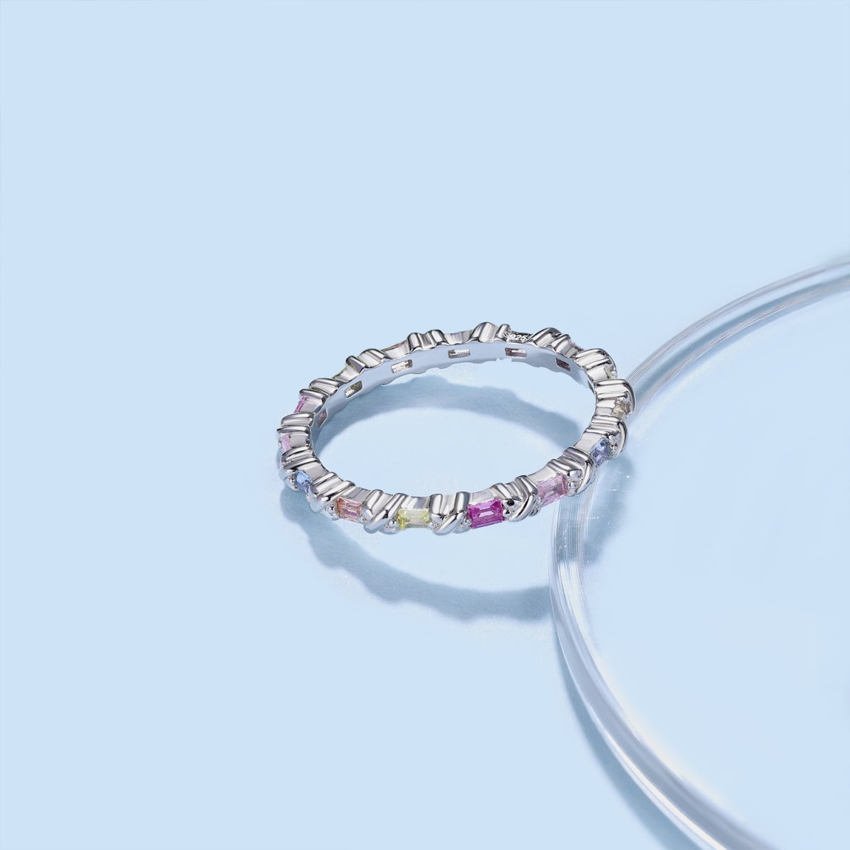 [OAK JURI]Charming Colorful Round Cut Daily Ring