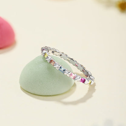 [OAK JURI]Charming Colorful Round Cut Daily Ring