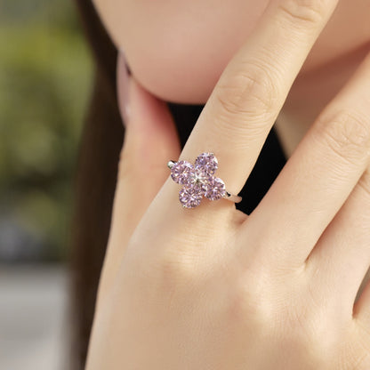 [OAK JURI]Four-Leaf Clover Eight-Pointed Star Ring