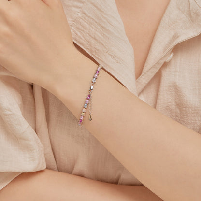 [OAK JURI]Delicate Colorful Emerald Cut Party Bracelet