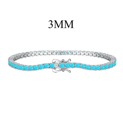 [OAK JURI]Dainty Charming Round Cut Tennis Bracelet
