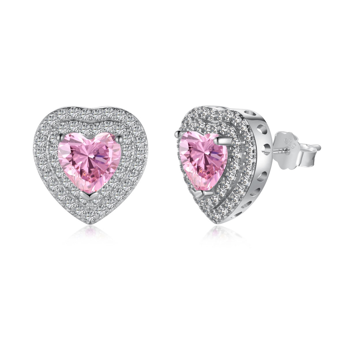 [OAK JURI]Dazzling Heart Shape Lover Earrings