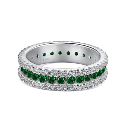 [OAK JURI]Delicate Colorful Round Cut Daily Ring